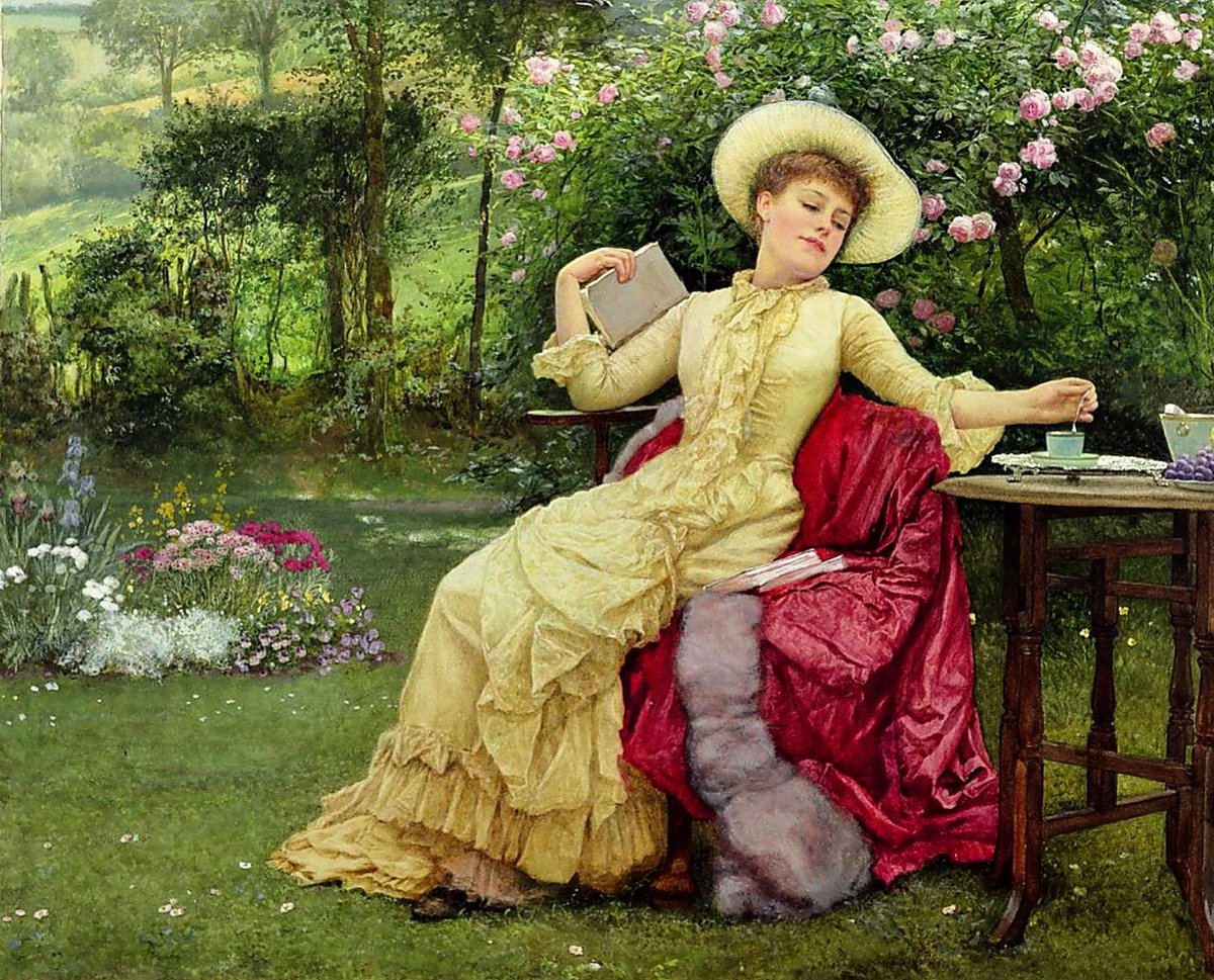 Дама это. Художник Edward Killingworth Johnson. Эдвард киллингвортон Джонсон. Фредерик Лейтон Lady in a Garden. Леди 19 века Англия.